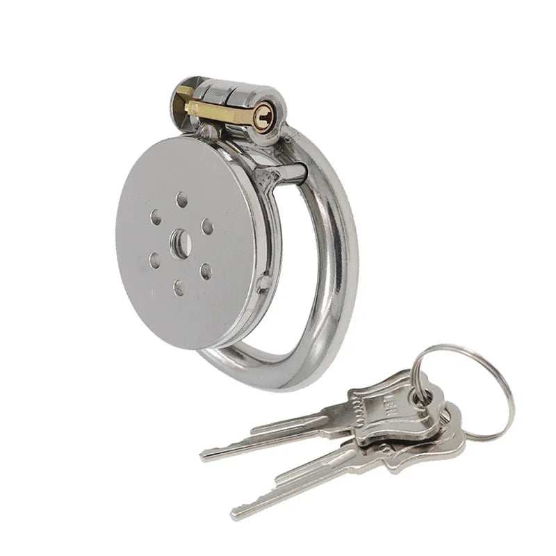 Flat Metal Chastity Cage
