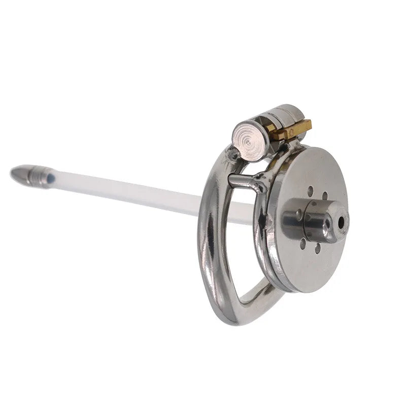 Flat Metal Chastity Cage