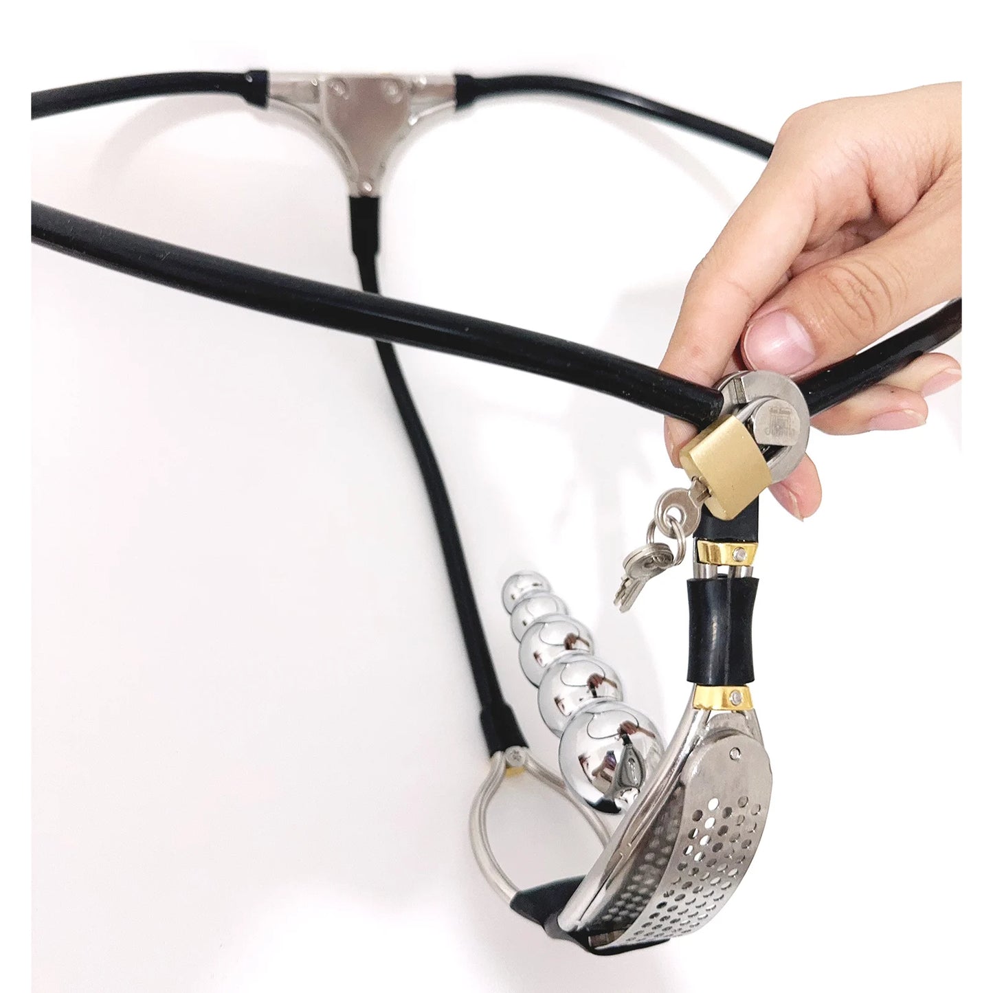 Premium Female Chastity Belt with Stainless Steel Plug