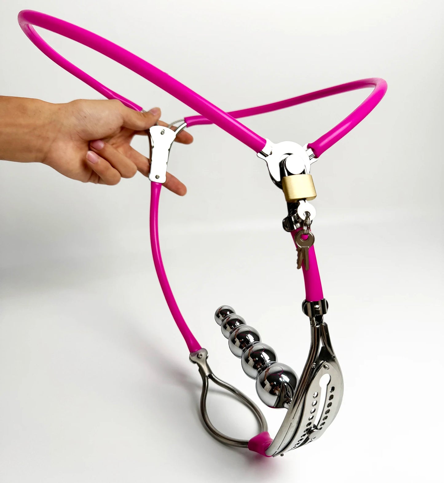 Premium Female Chastity Belt with Stainless Steel Plug