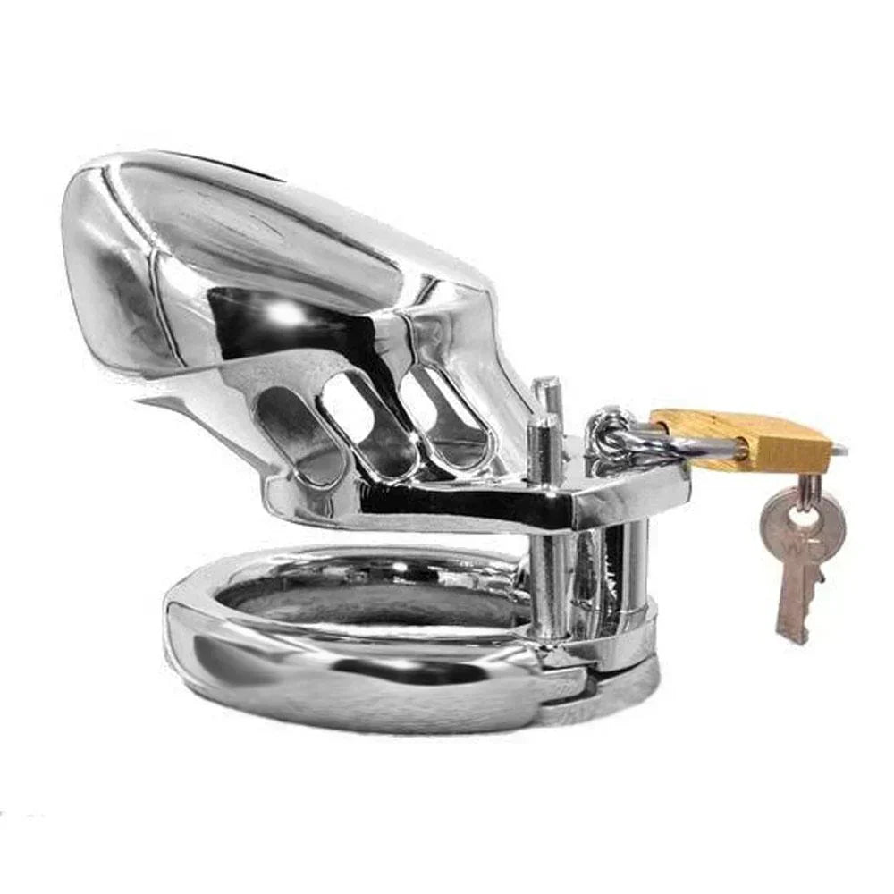 Beginner-friendly male chastity device in metal