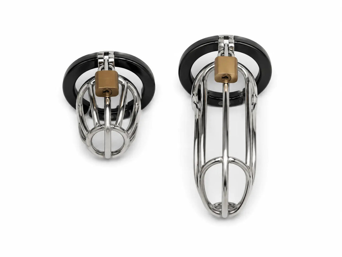 Flat versus standard chastity cage profile comparison