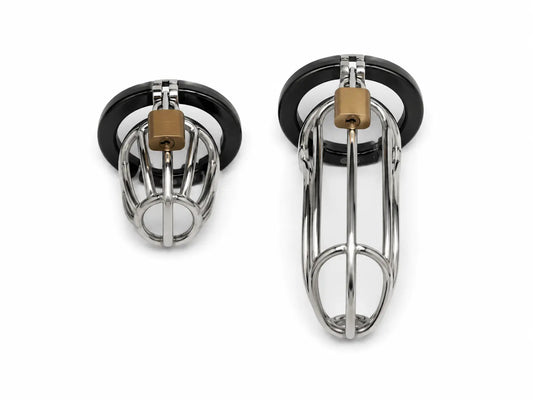 Flat versus standard chastity cage profile comparison