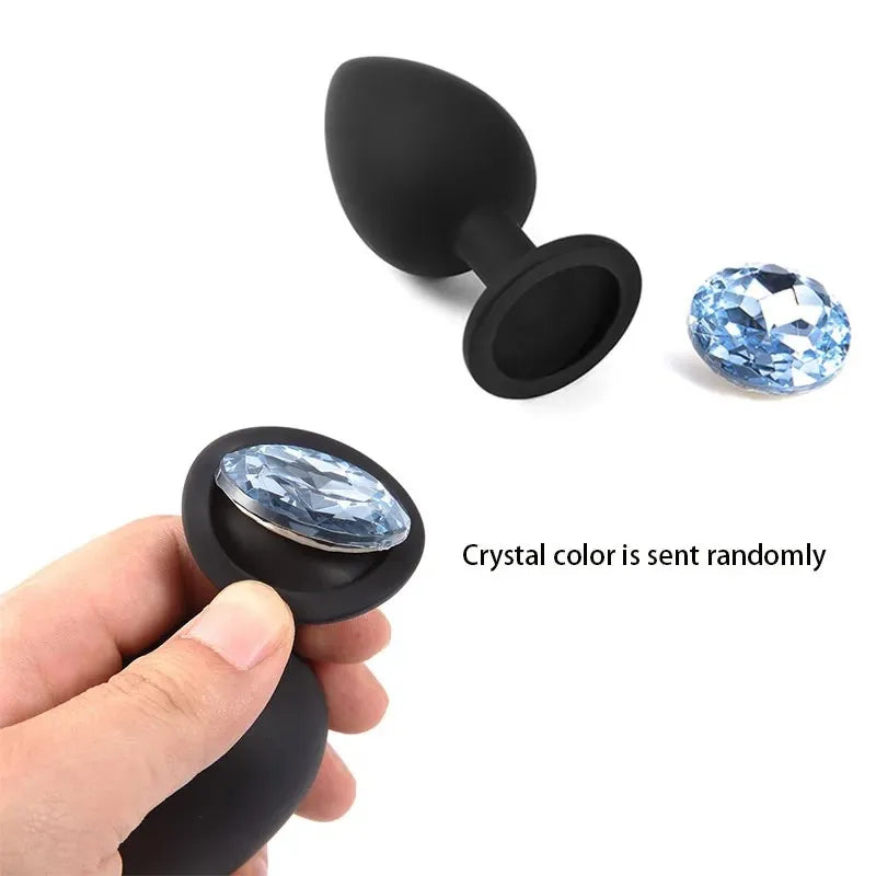 Inflatable anal plug with pressure gauge and hand pump, adjustable silicone butt plug for safe expansion control