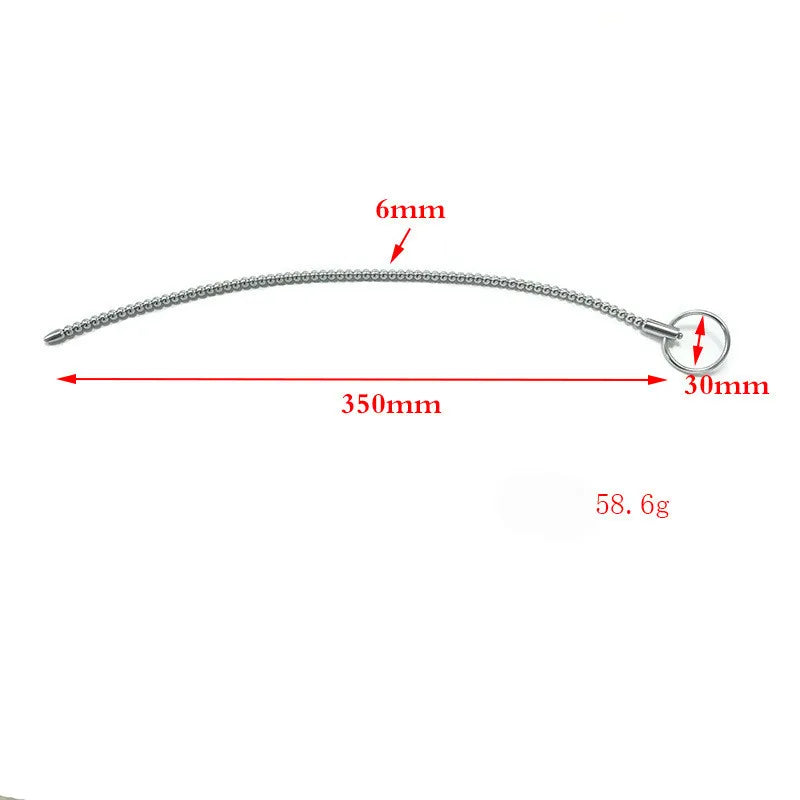 Beaded Urethral Sound, Stainless Steel