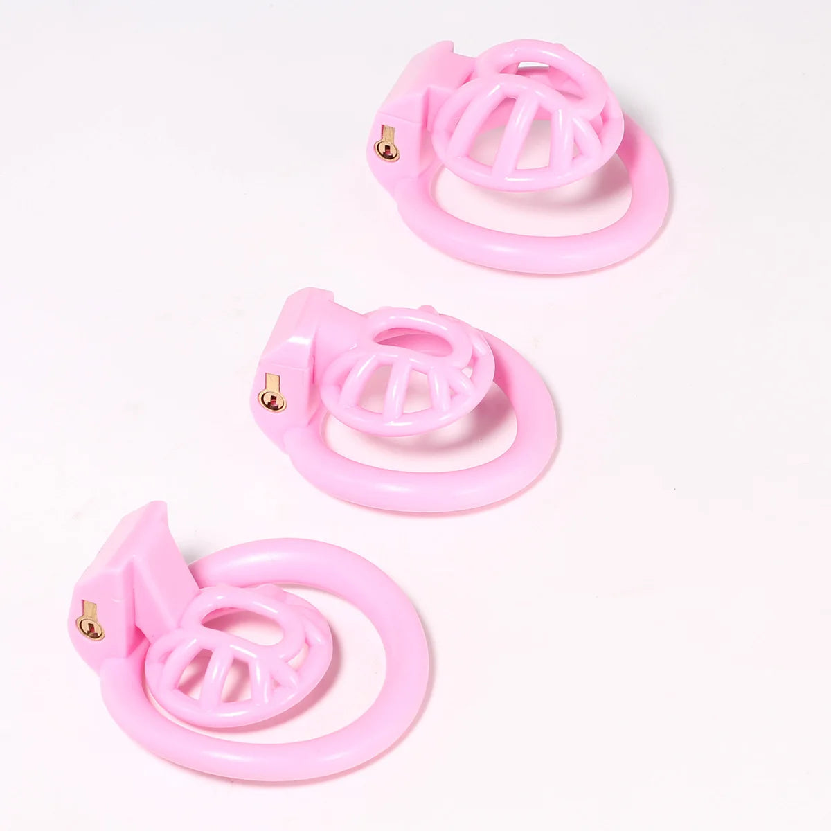 Micro Chastity Cage with 4 Rings