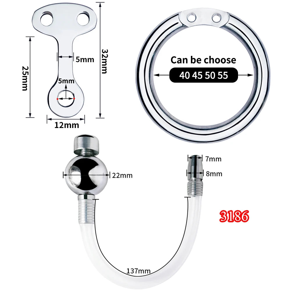 Inverted Flat Ring Chastity Cage