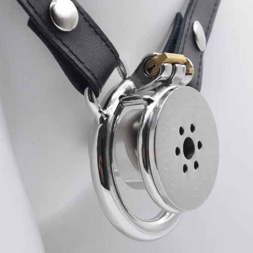 Inverted Chastity Cage With Belt