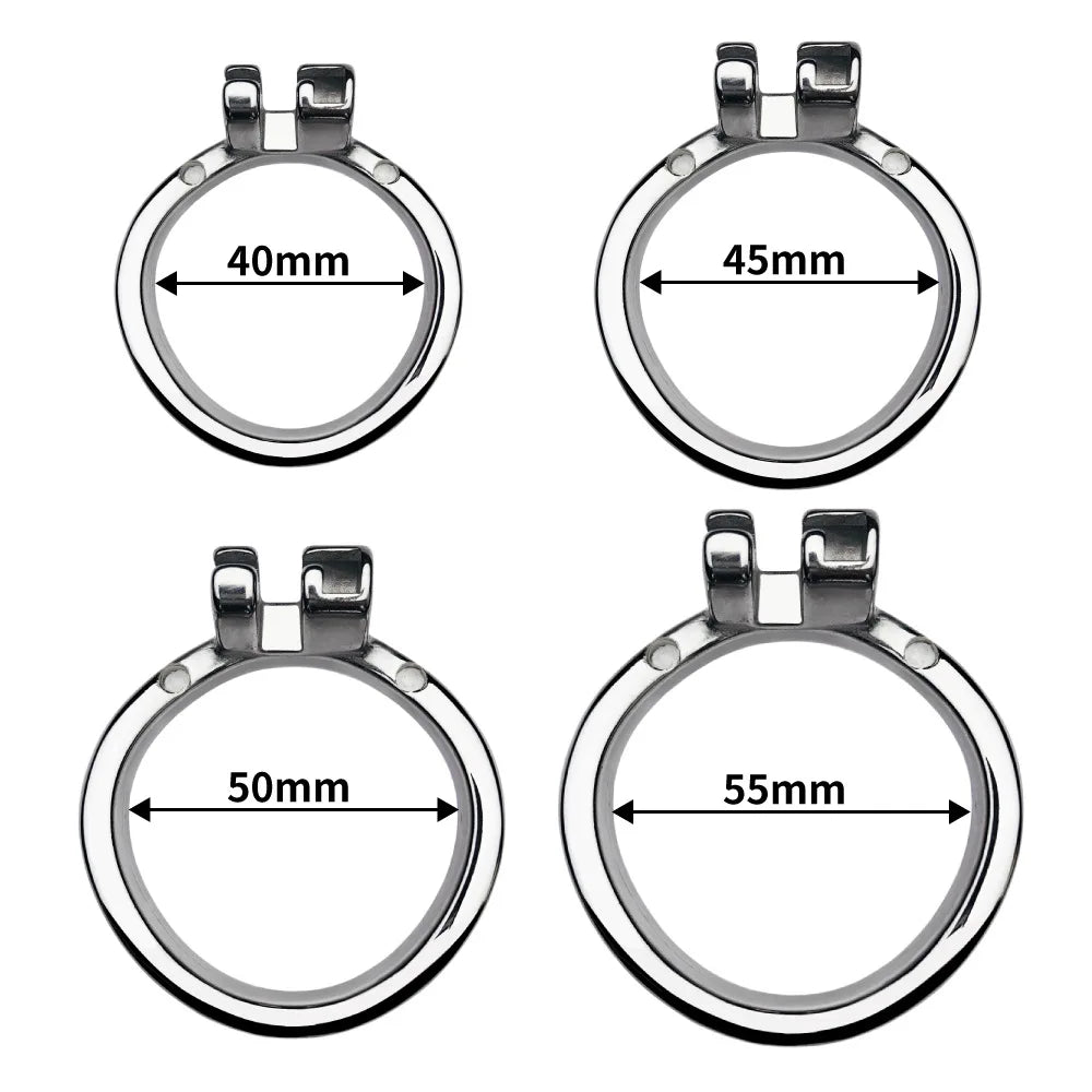 Flat Inverted Chastity Cage With Dildo