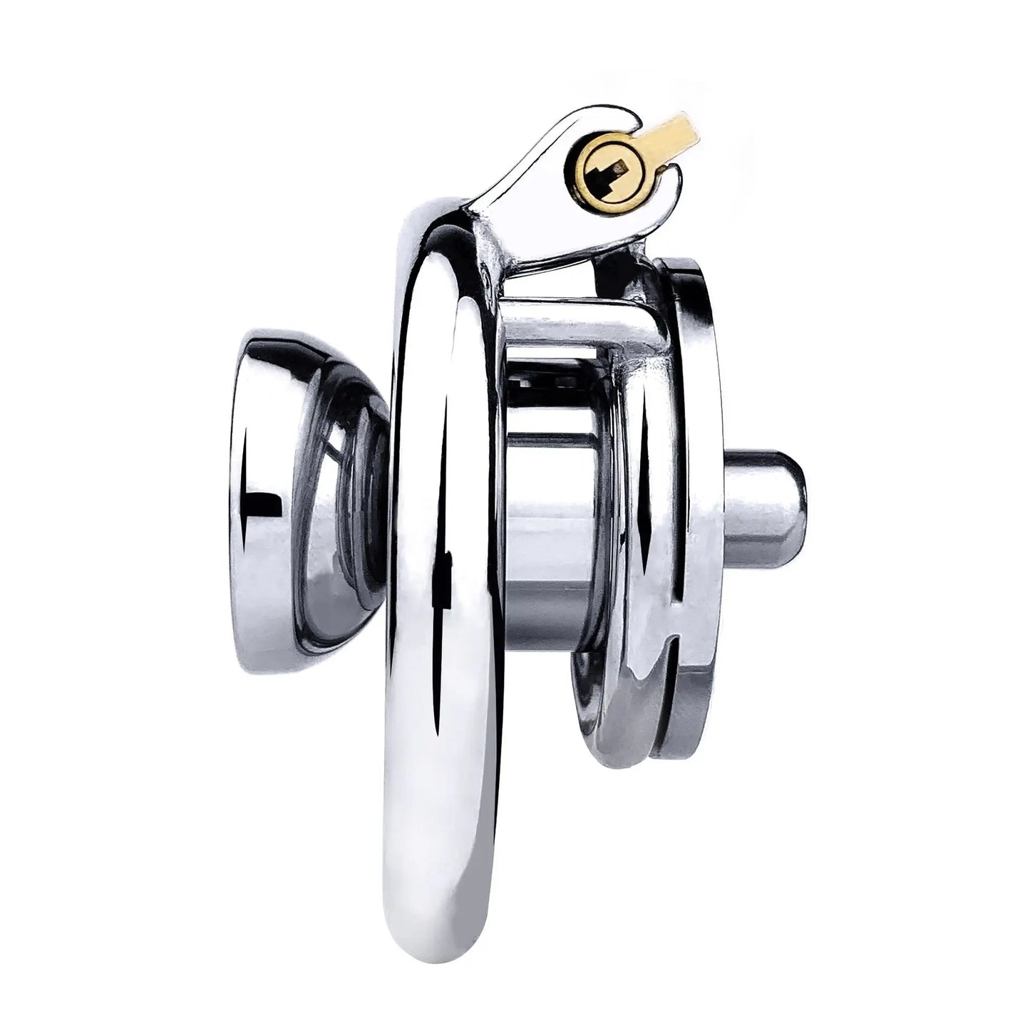 Flat Inverted Chastity Cage With Dildo