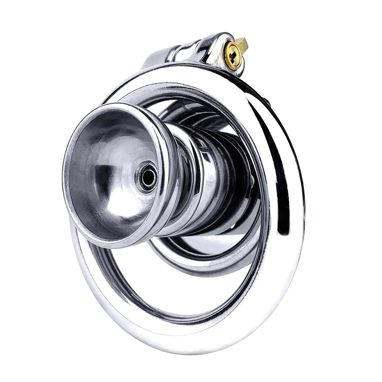 Flat Inverted Chastity Cage With Dildo