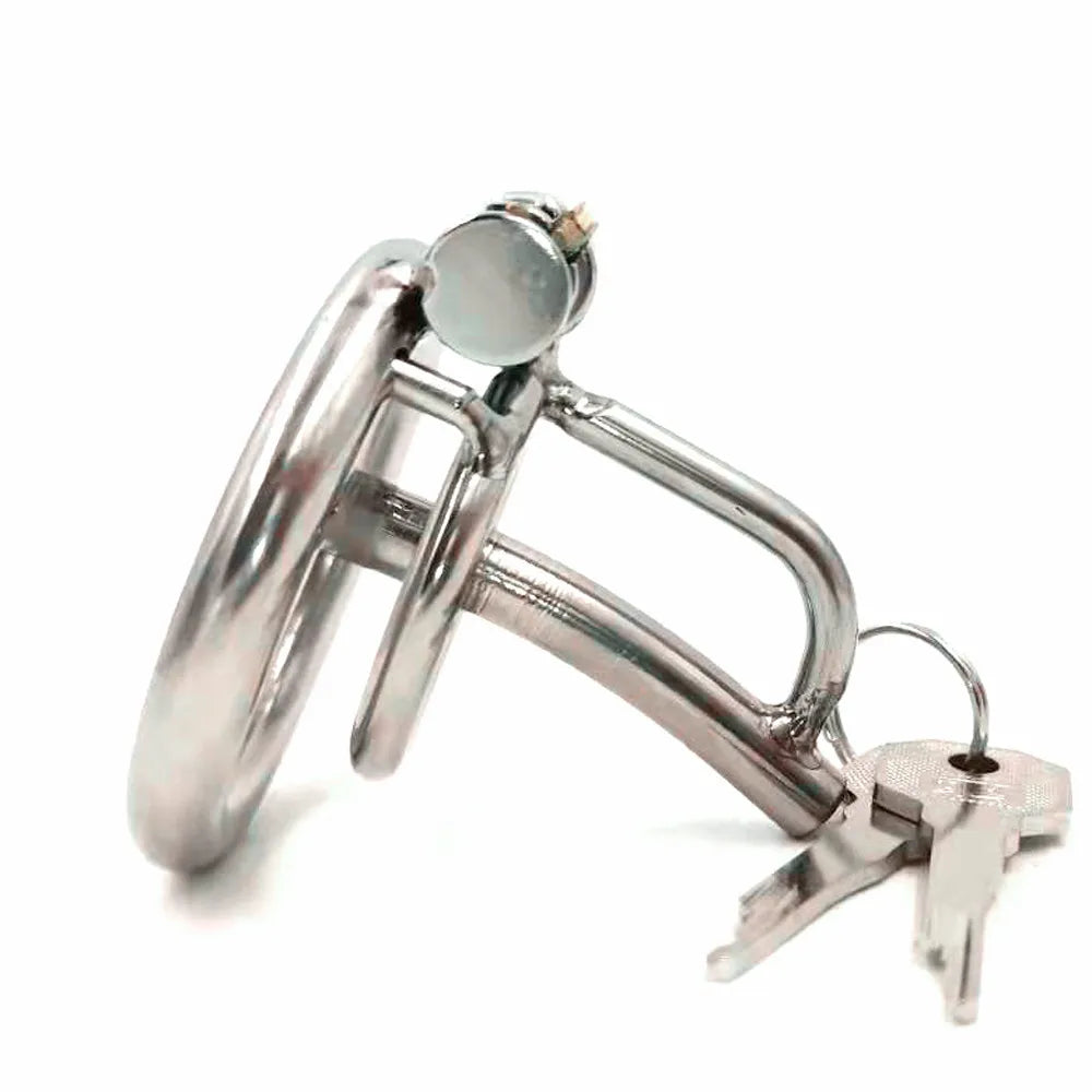 Open Urethral Stainless Steel Chastity Cage