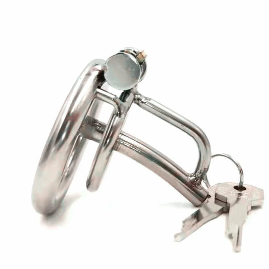 Open Urethral Stainless Steel Chastity Cage