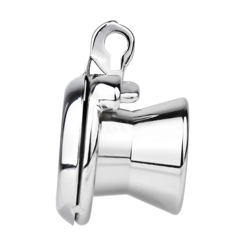 stainless steel inverted chastity cage right side