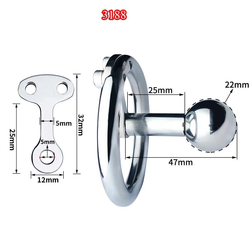 Inverted Flat Ring Chastity Cage