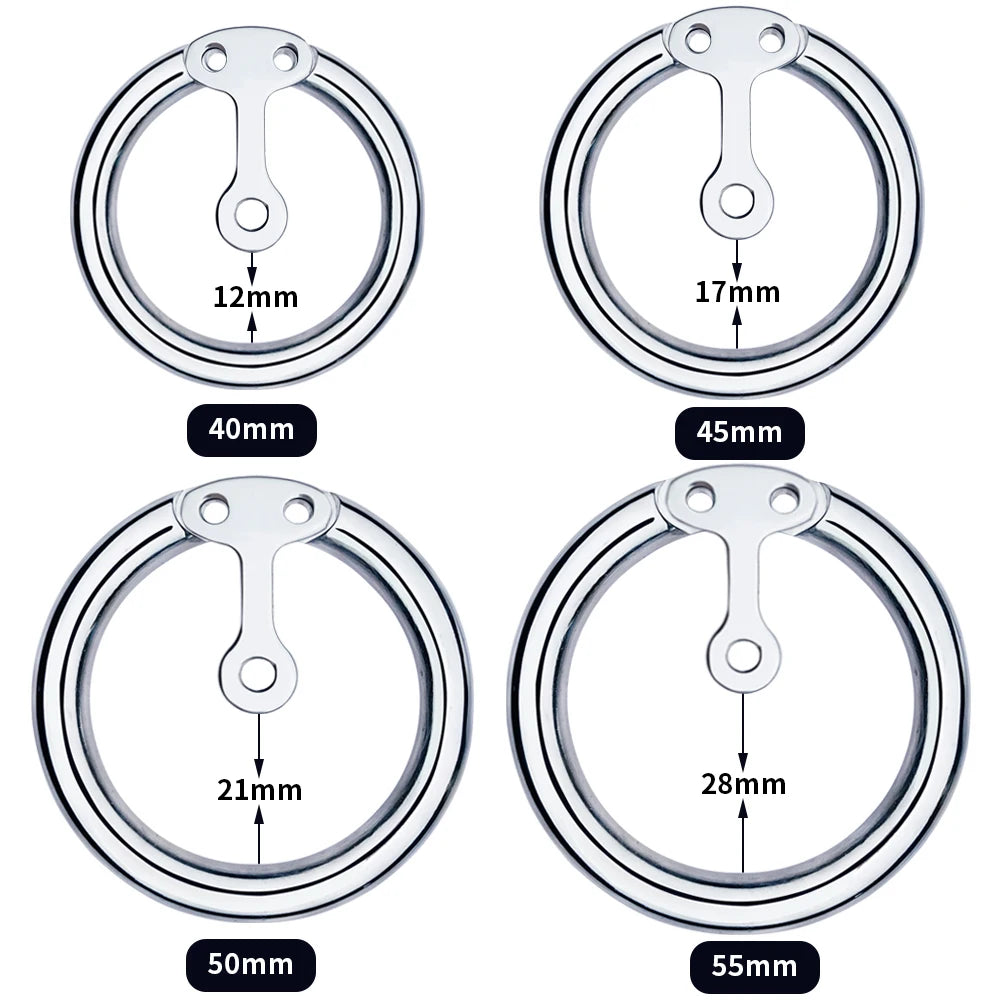 Inverted Flat Ring Chastity Cage