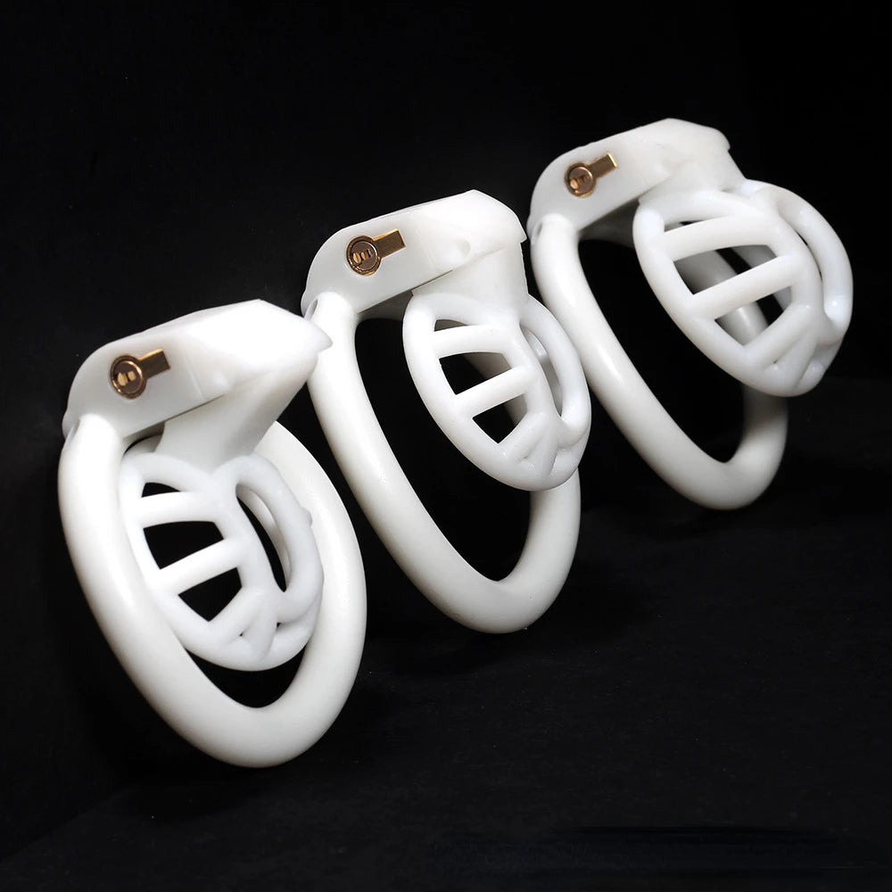Micro Chastity Cage with 4 Rings
