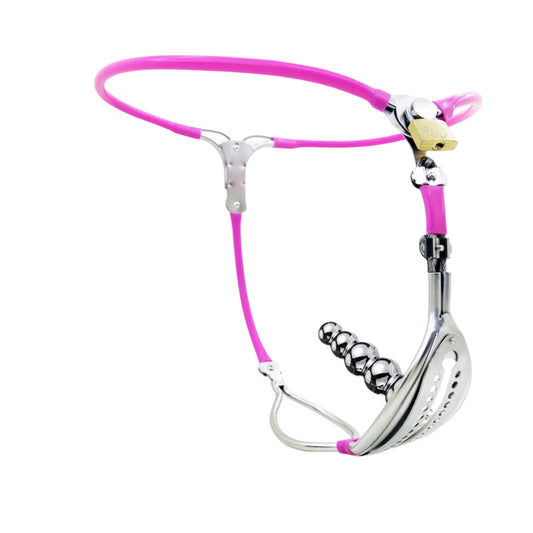 Premium Female Chastity Belt with Stainless Steel Plug