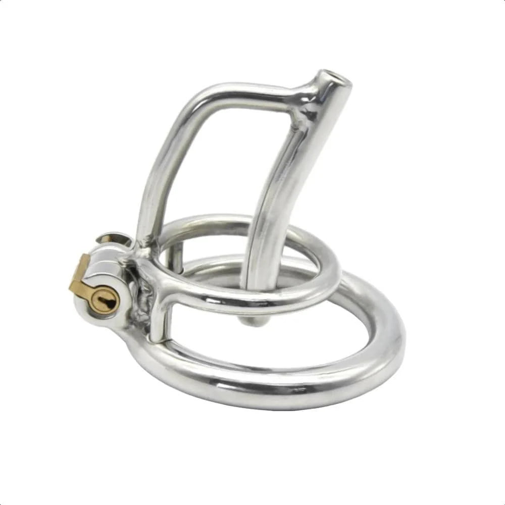 Open Urethral Stainless Steel Chastity Cage