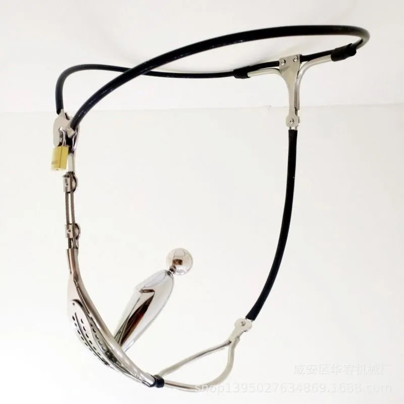 Premium Female Chastity Belt with Stainless Steel Plug