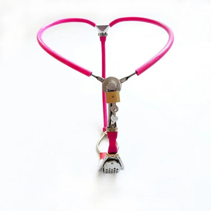 Premium Female Chastity Belt with Stainless Steel Plug