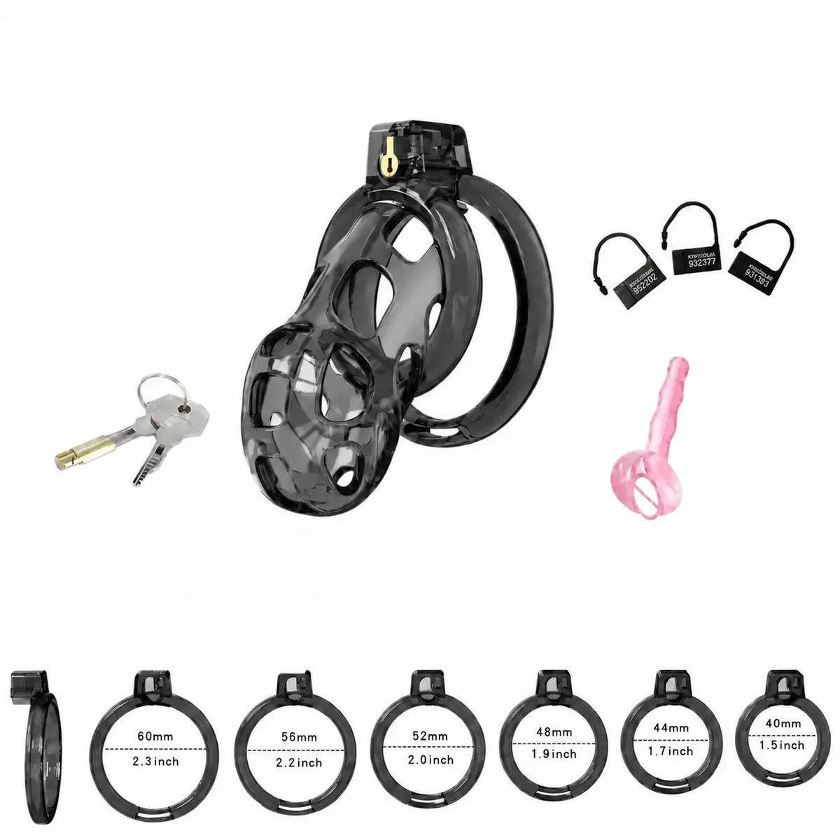 Medium Black super soft chastity cage